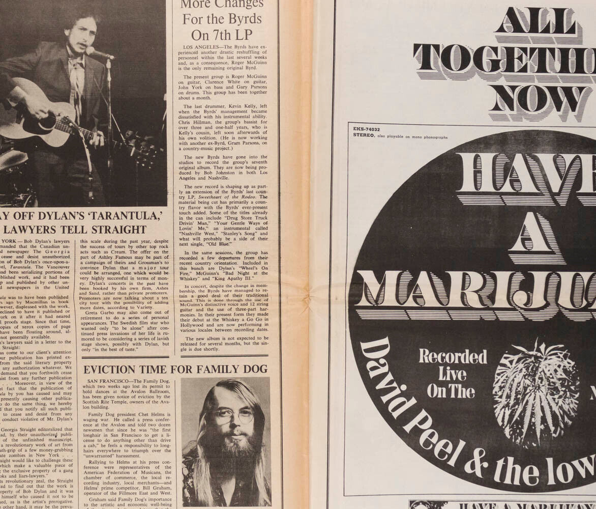 Johnny Winter JIMI HENDRIX Steppenwolf JOAN BAEZ Beatles ROLLING STONE magazine
