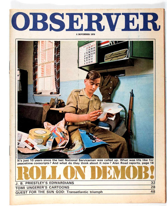 DEMOB Tomi Ungerer THOR HEYERDAHL Observer magazine 8 NOVEMBER 1970 JB Priestley