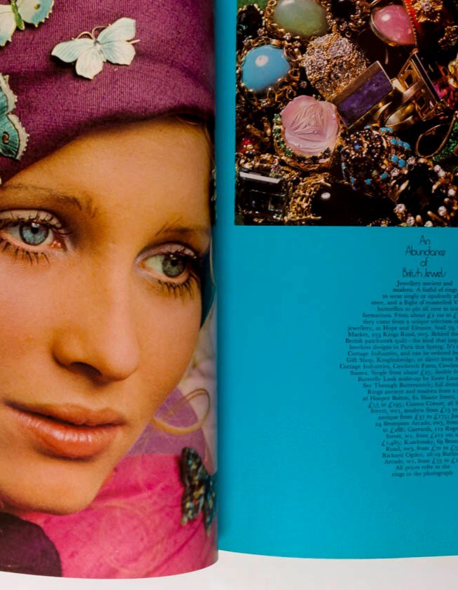 RAQUEL WELCH Jane Asher TERRY O'NEILL Guy Bourdin QUEEN magazine May 1968 Hippie