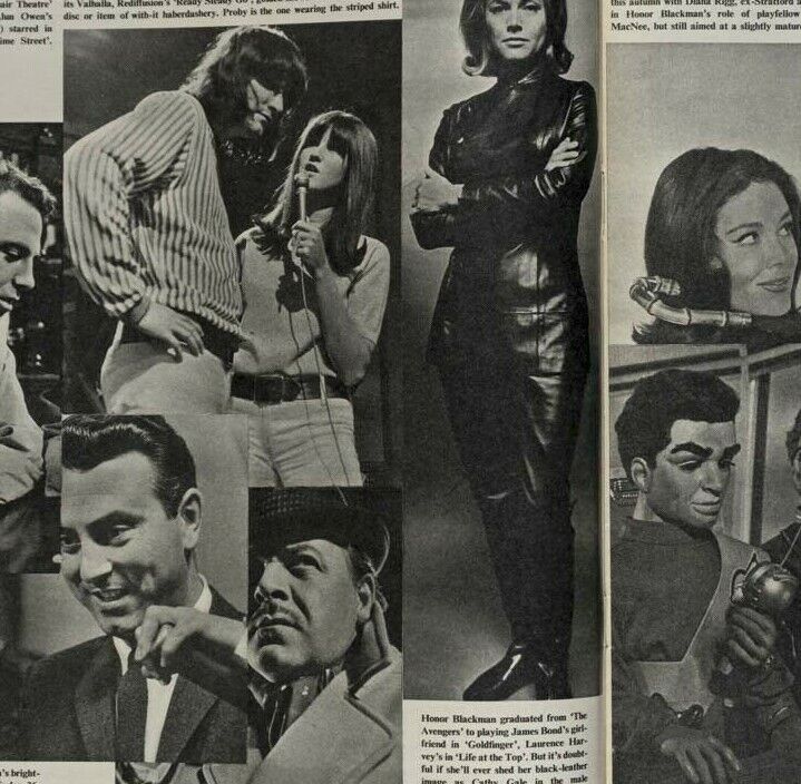 Scilla Gabel DIANA RIGG Honor Blackman PJ PROBY Thunderbirds ~ Observer magazine