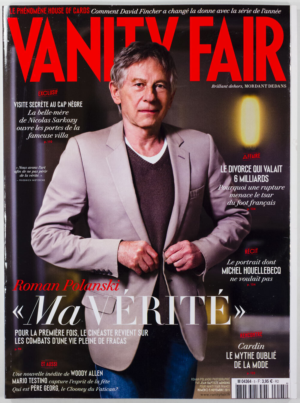 Roman Polanski WOODY ALLEN Pierre Cardin MICHEL HOUELLEBECQ Vanity Fair magazine