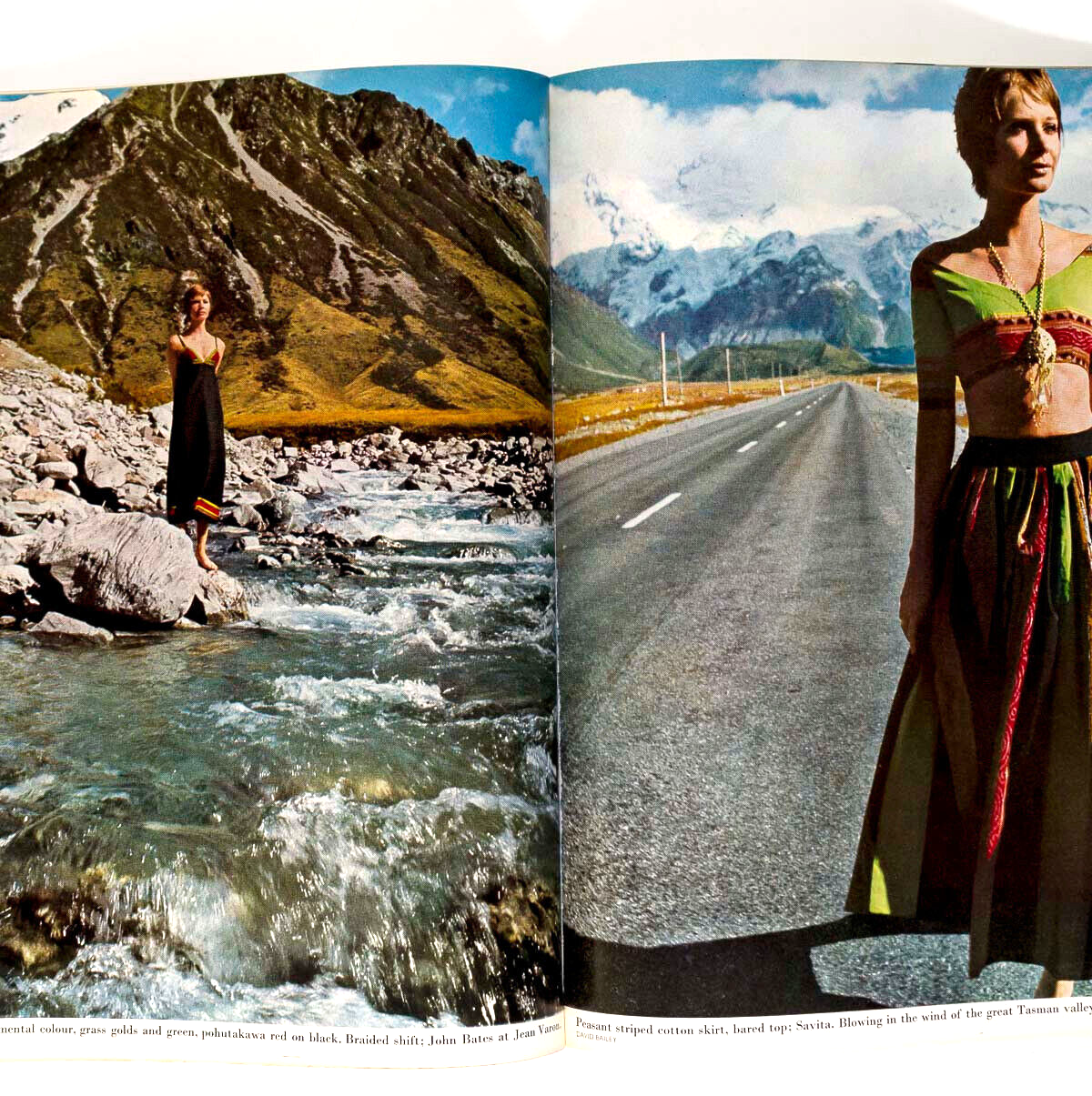 FAYE DUNAWAY Anjelica Huston TREVOR NUNN Helmut Newton NZ Vogue May 1968 BARDOT