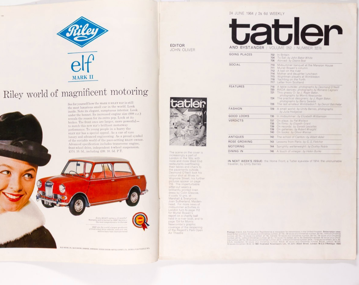 Maggie Smith SOHO Princess Aga Khan BIBA Tatler magazine June 1964 THYSSEN Rada
