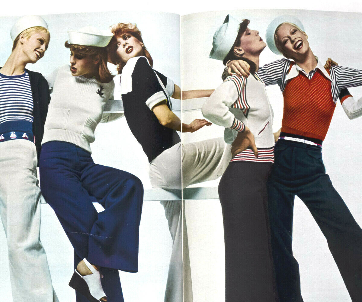 Ann Schaufuss GUY BOURDIN Twiggy KEN RUSSELL Kenzo NAUTICAL FASHION French  Elle