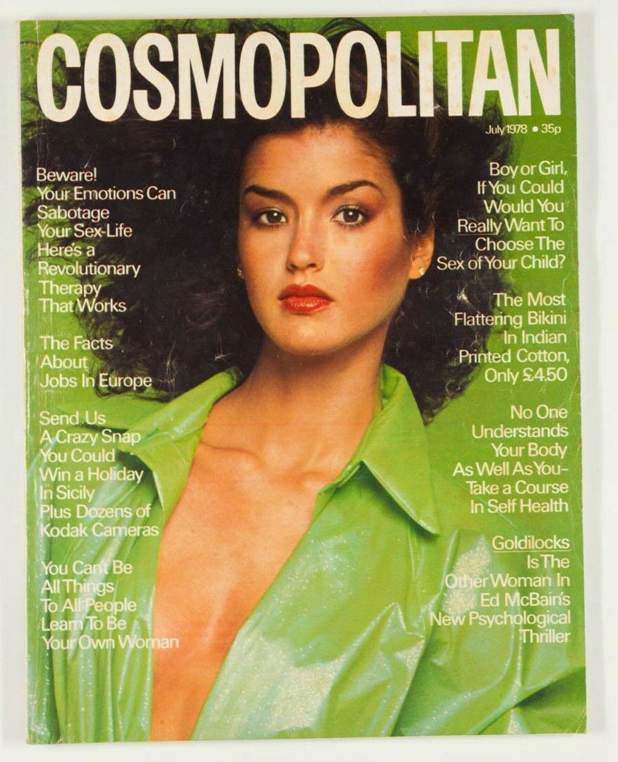 Janice Dickinson BRUCE DERN Farah Shah Iran MADELINE KAHN Cosmopolitan magazine