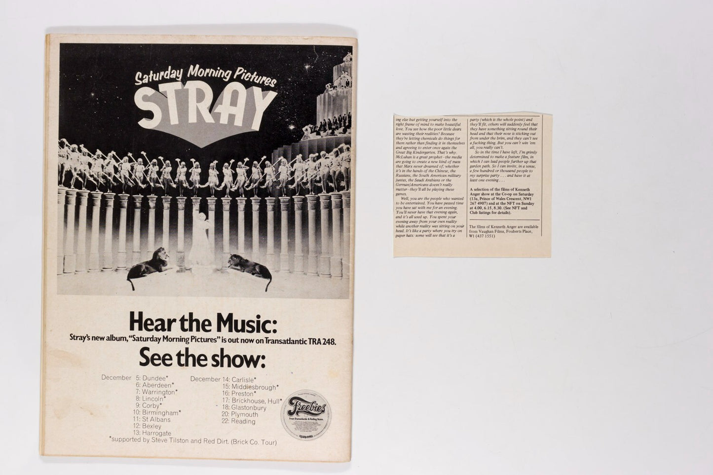 ALEISTER CROWLEY Kenneth Anger TV4 Kevin Ayers OZ MAGAZINE Nazareth 70s Time Out