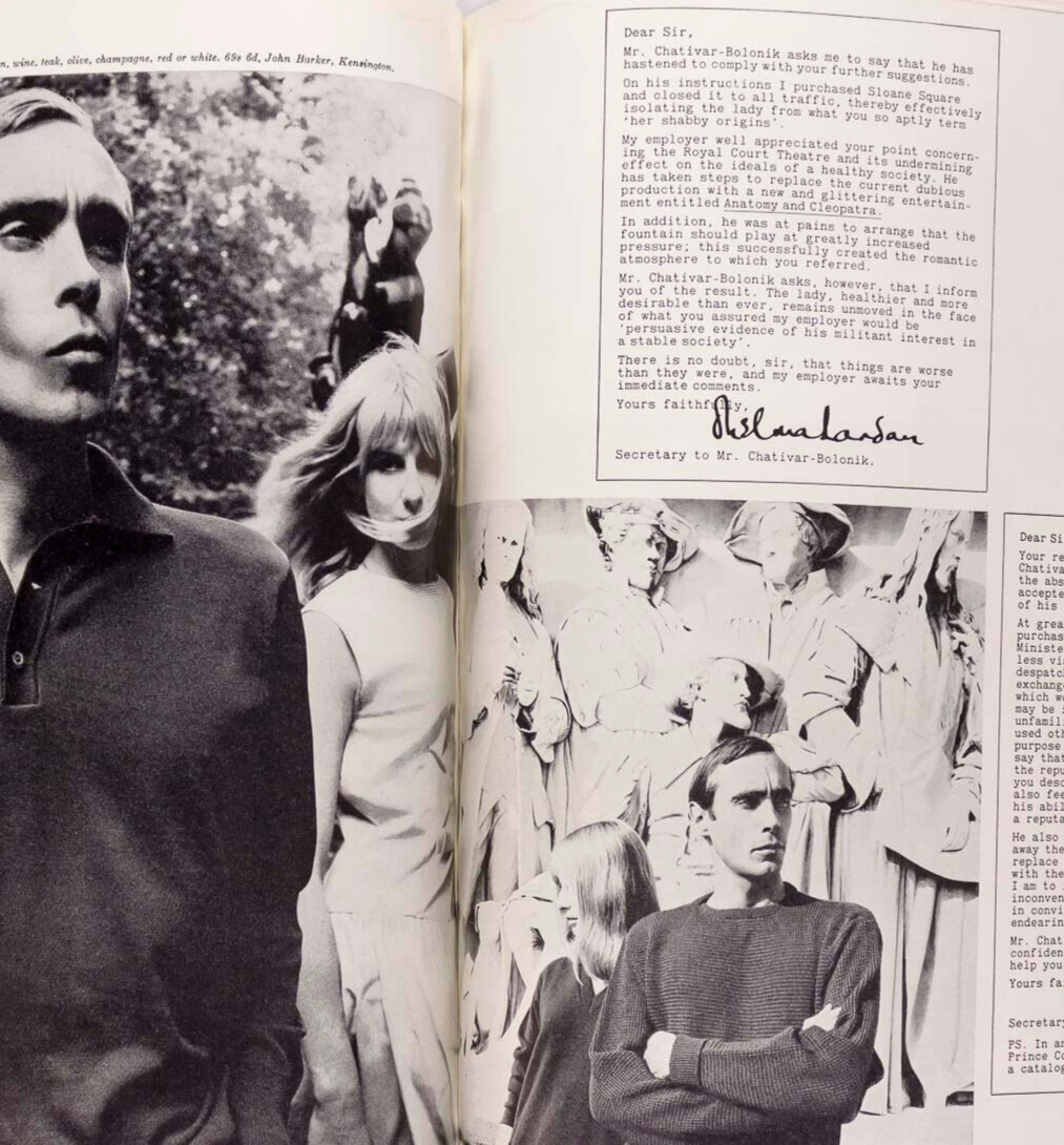 Sylvette PICASSO Lydia Corbett DONOVAN John Bulmer & Cowan ABOUT TOWN 1961 Aug
