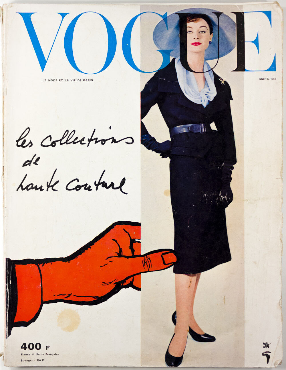 RENE GRUAU Guy Bourdin HENRY CLARKE Robert Doisneau ~ PARIS Vogue 1957 March VTG