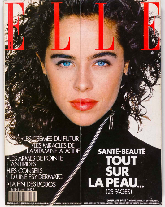 Patty Sylvia YASMIN LE BON Willy Van Rooy ELLE magazine October 1988 vtg TWEED