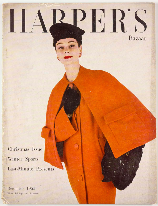 Anne Gunning TOM KUBLIN Brando HARPERS BAZAAR December 1955 Vyvyan Holland TWEED