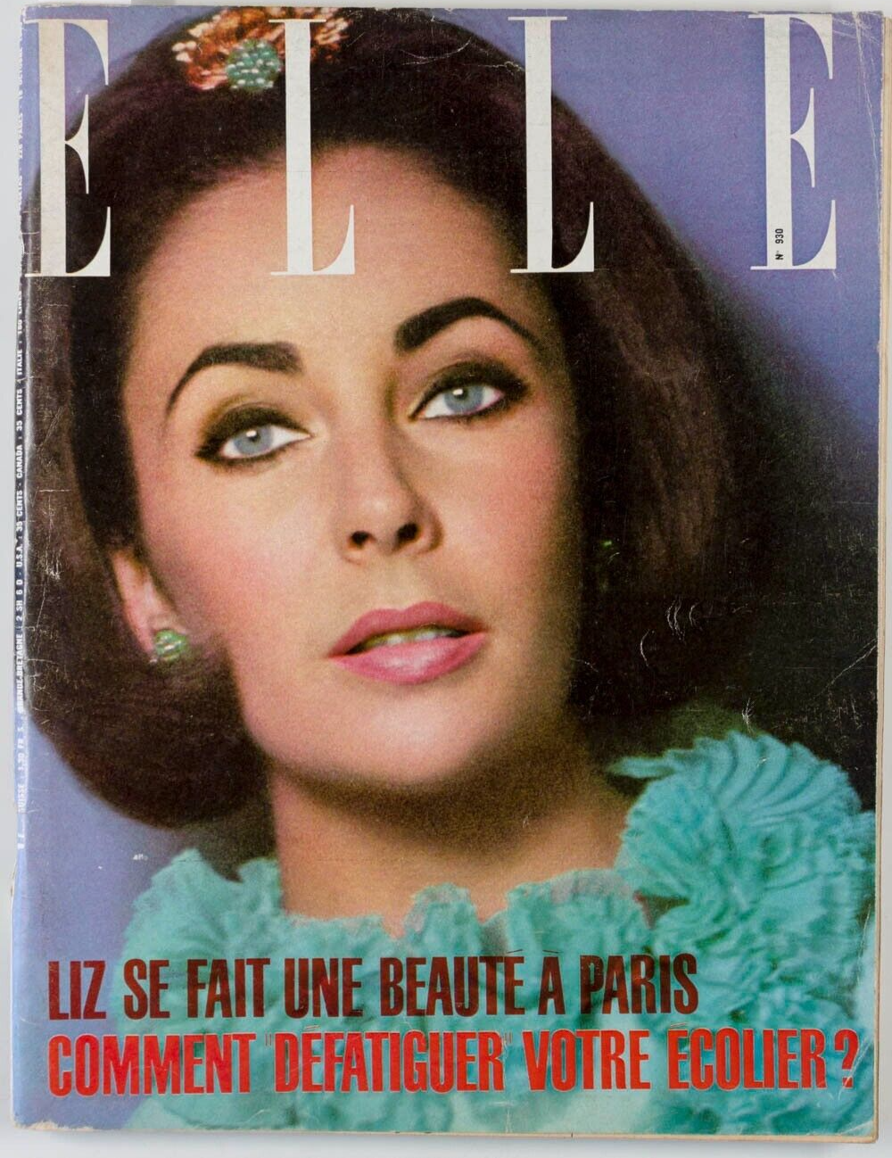 Elizabeth Taylor IAN FLEMING ELLE Oct 1953 James Bond Edwige FRANCOISE HARDY