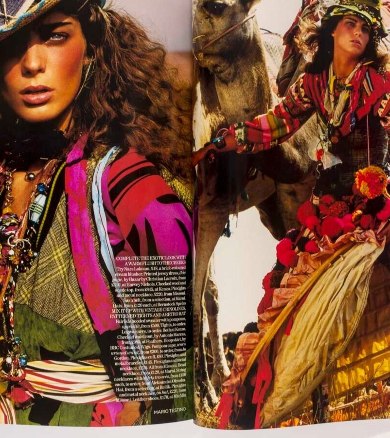 Daria Werbowy RIE RASMUSSEN Norman Parkinson VOGUE January 2005 Jan Ward TESTINO