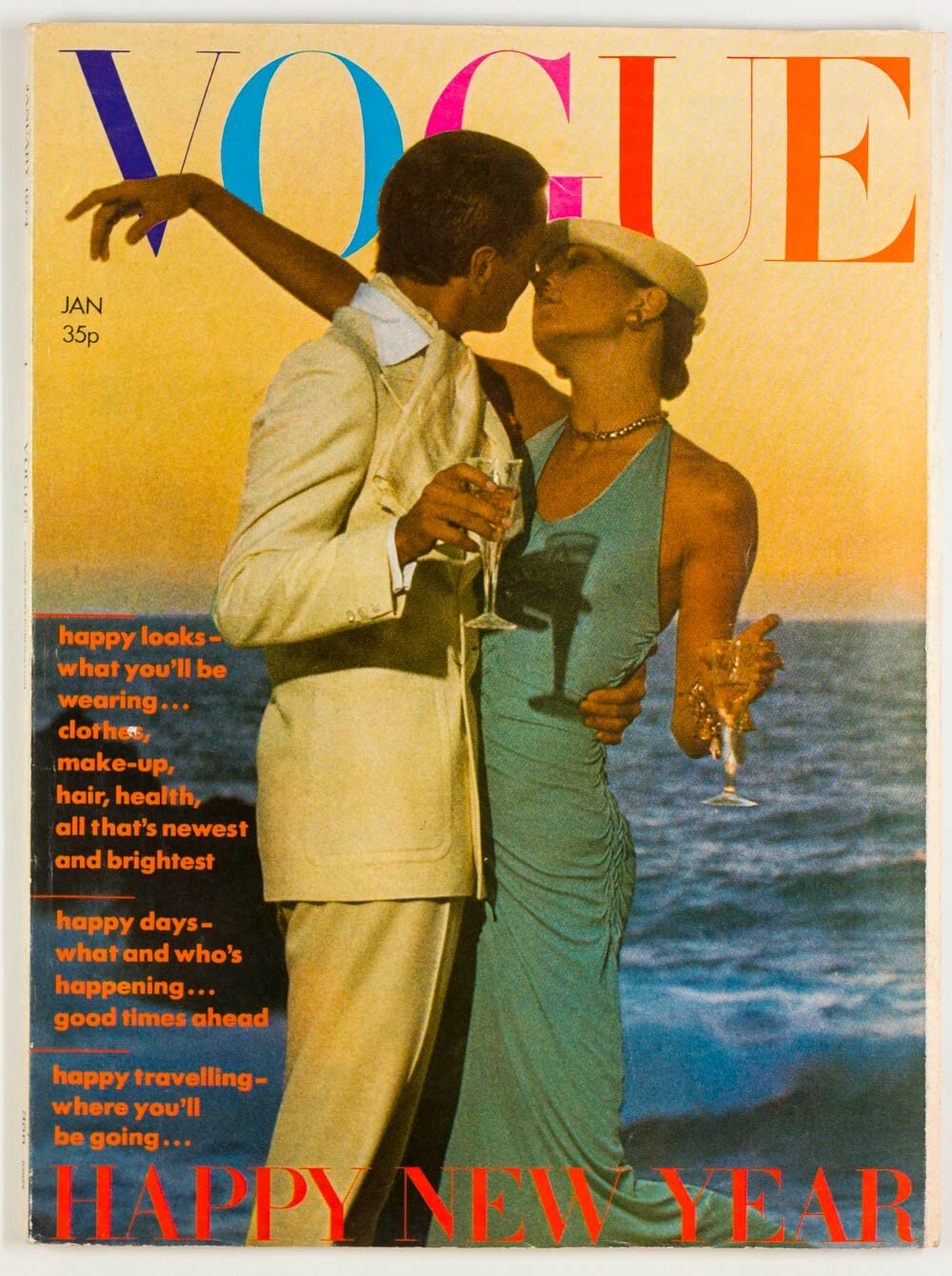 ANJELICA HUSTON Manolo Blahnik HELMUT NEWTON Vogue January 1974 Cathee Dahmen UK