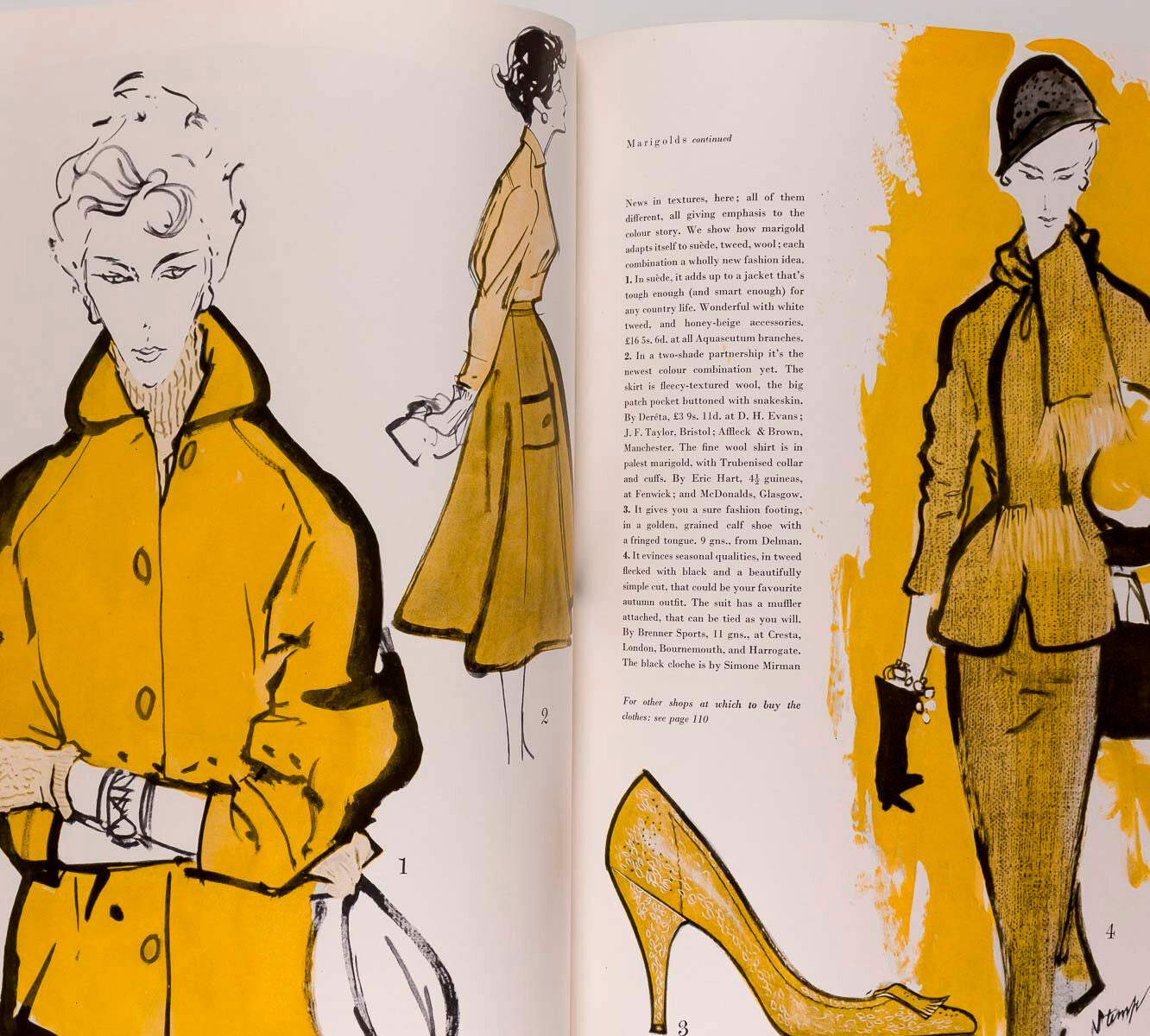 Vernier STEMP Dylan Thomas VOGUE August 1955 70th birthday gift MARIGOLD Corsets