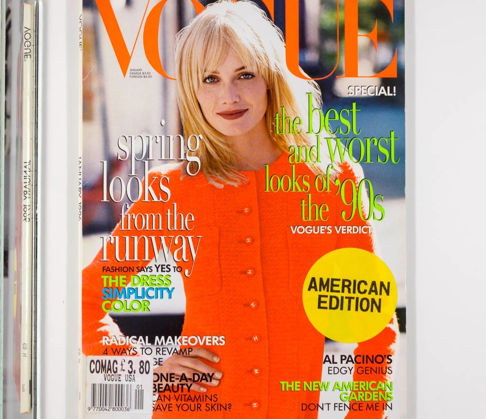 Amber Valletta STELLA TENNANT Bridget Hall VOGUE January 1996 Al Pacino 30 b/day