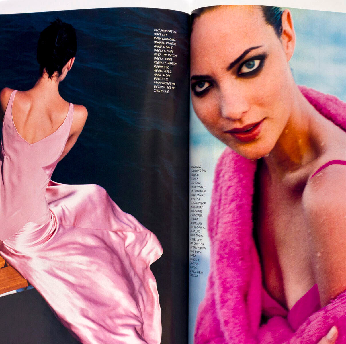 Amber Valletta IMAN Bowie HELMUT NEWTON Liz Hurley VOGUE June 1995 30th birthday