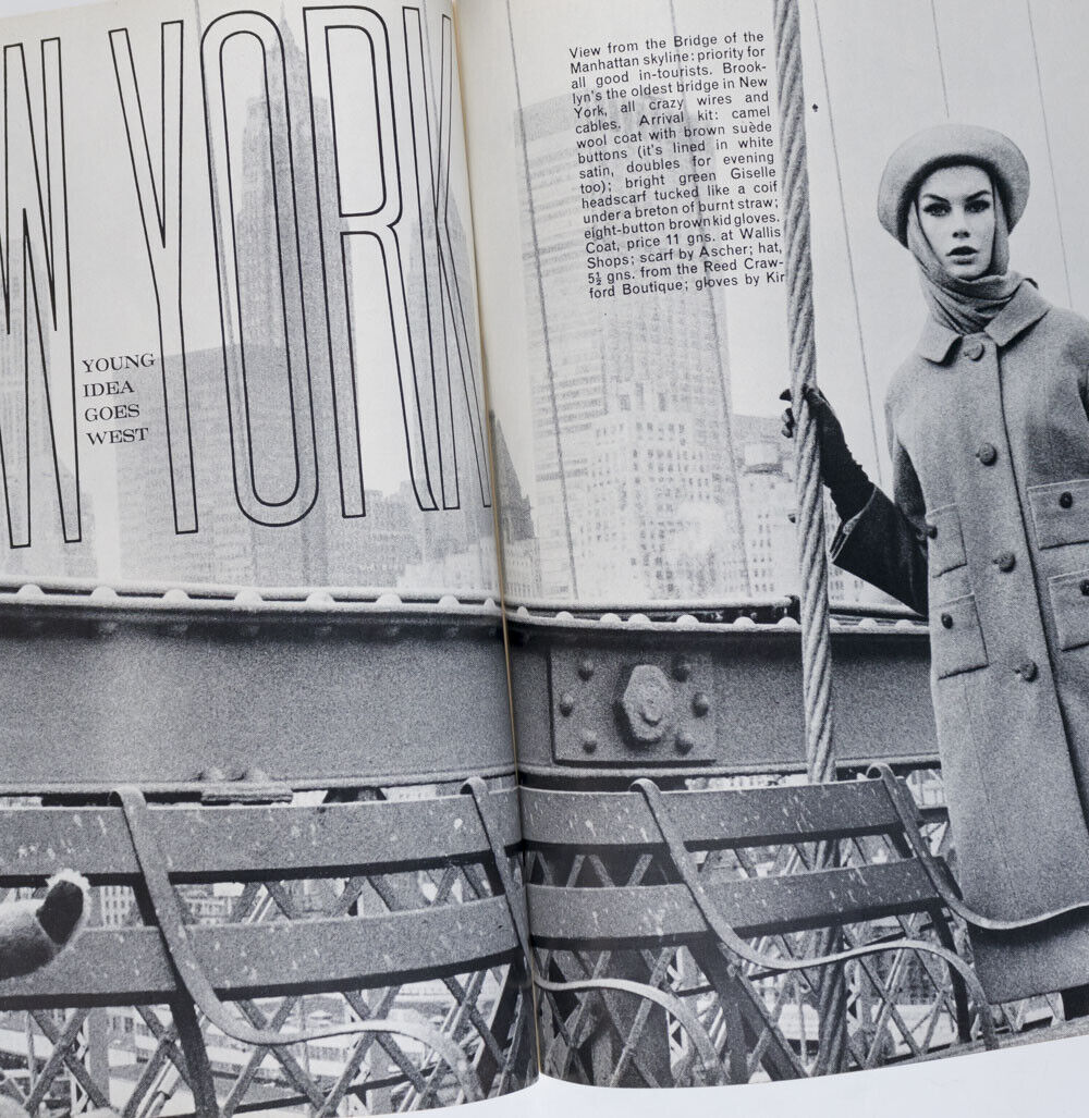 Jean Shrimpton & David Bailey in NYC WE'LL TAKE MANHATTAN Len Deighton VOGUE vtg