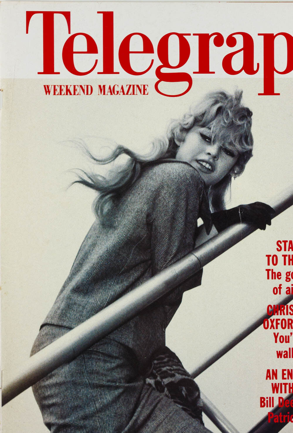 Brigitte Bardot AIR TRAVEL Patricia Hodge Weekend TELEGRAPH MAGAZINE Vtg