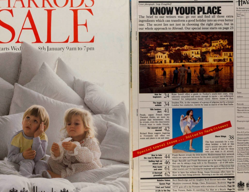 Yasmin Le Bon BERYL BAINBRIDGE Travel magazine 80s SUNDAY TIMES Tom Vernon INDIA