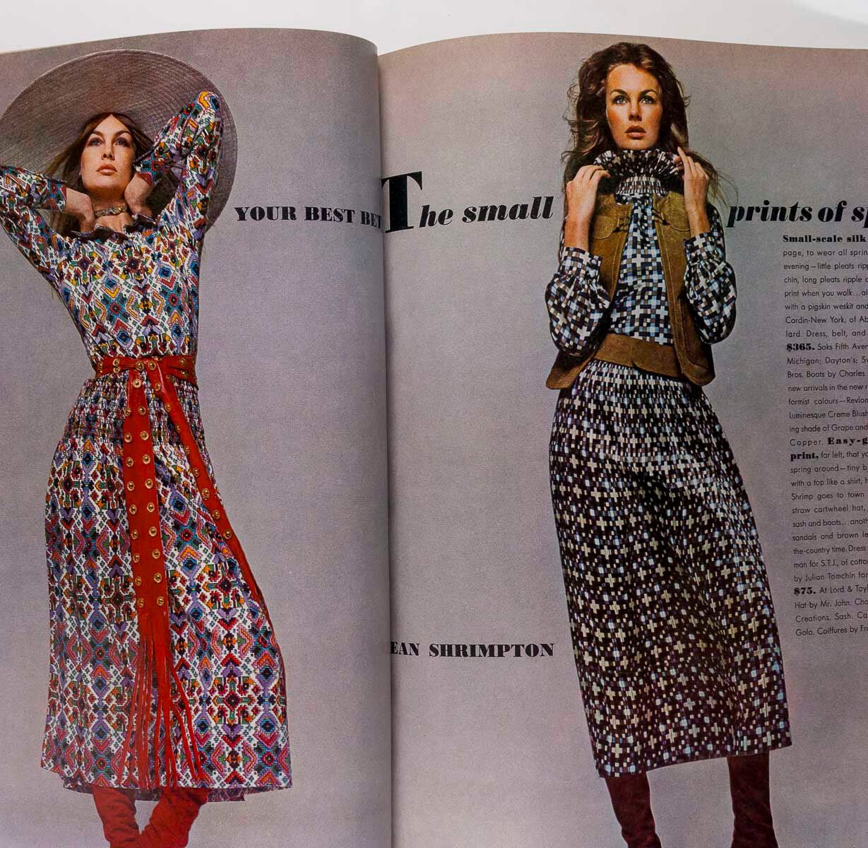 LAUREN HUTTON Richard Burton LACOSTE Paul Morrissey HAIR Vogue US 1 January 1971