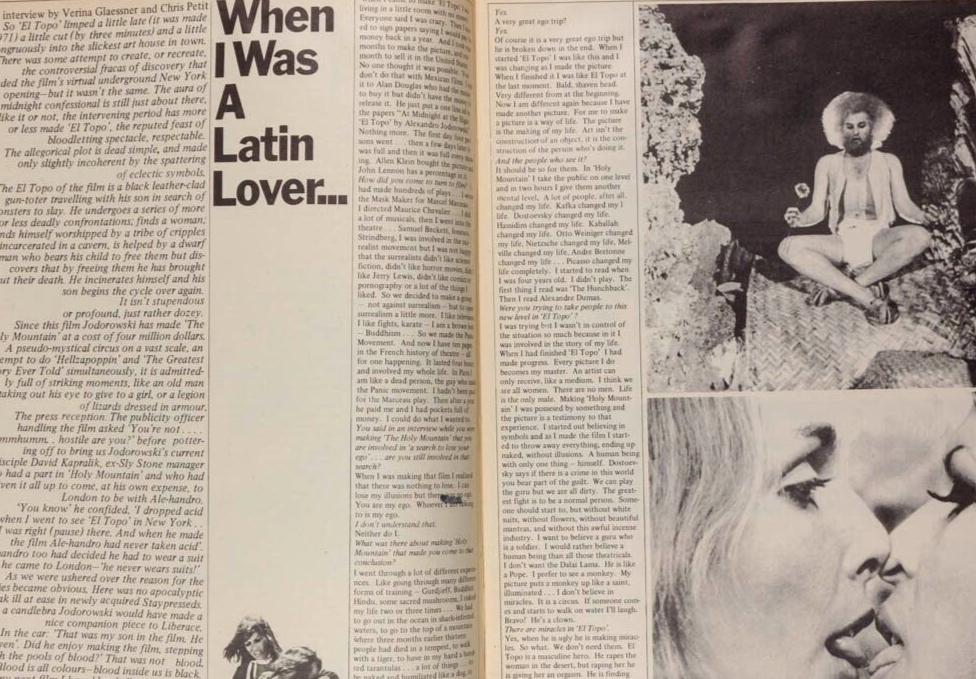 George Best LOUIS FALCO Incredible String Band TIME OUT November 1973 El Topo UK