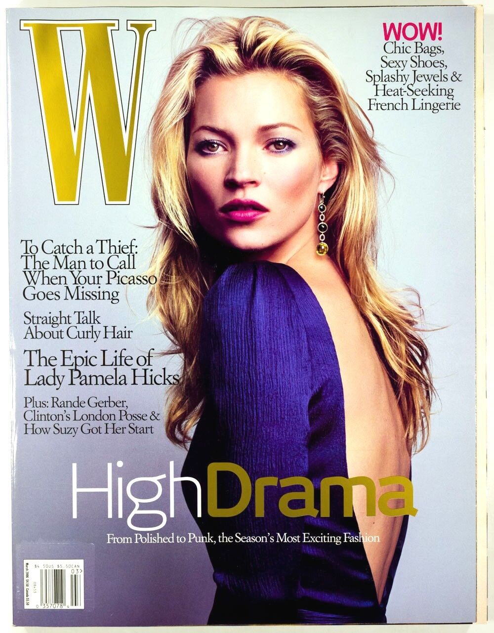 Kate Moss DARIA WERBOWY Lindsay Lohan JESSICA STAM Angelina Jolie W MAGAZINE vtg