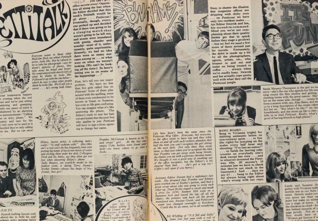 Alan Bates THE HOLLIES Samantha Juste PETTICOAT magazine November 1966 Miss Disc
