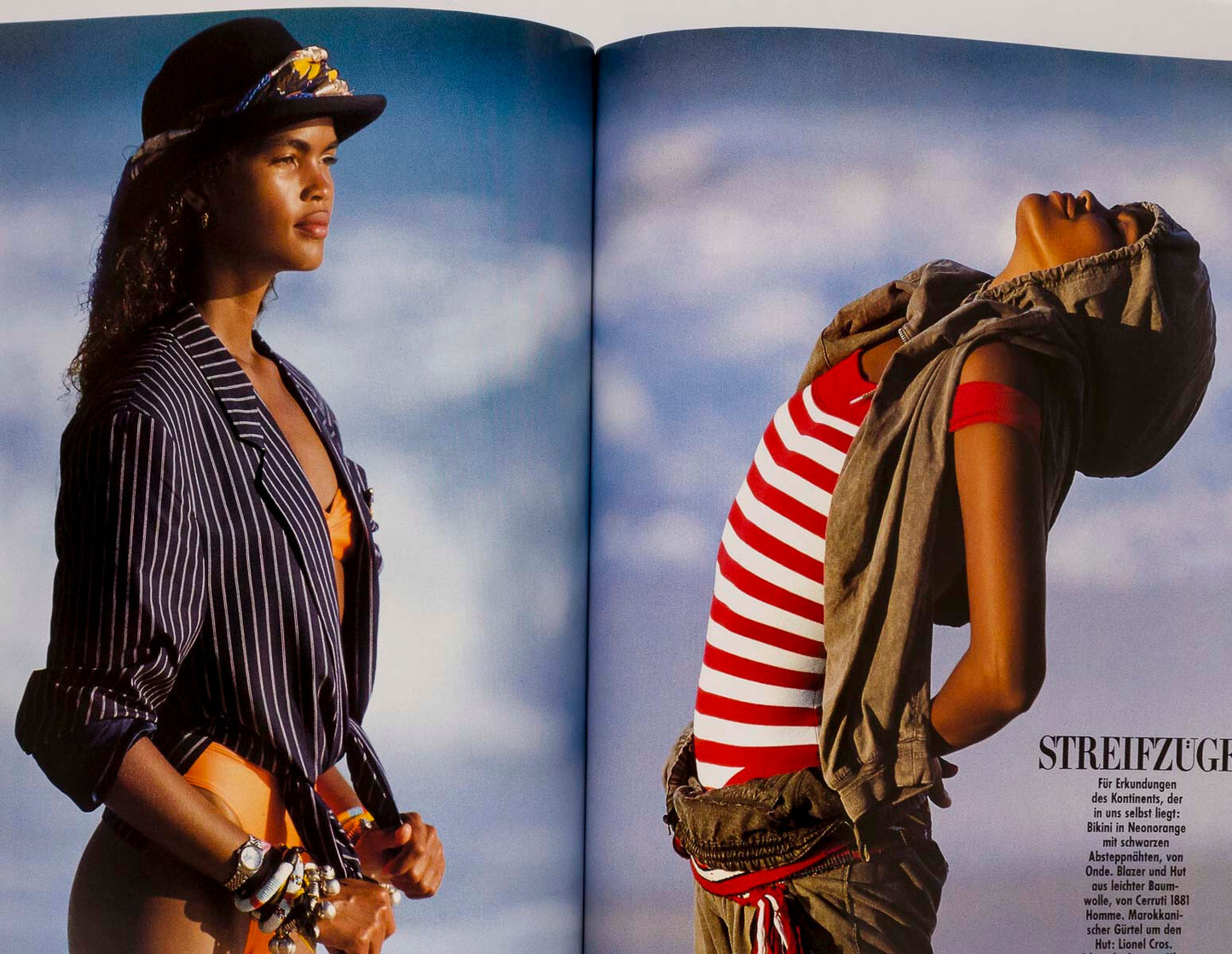 Therese Bachy HANS FEURER Karen Alexander HARPER'S BAZAAR GERMANY February 1989