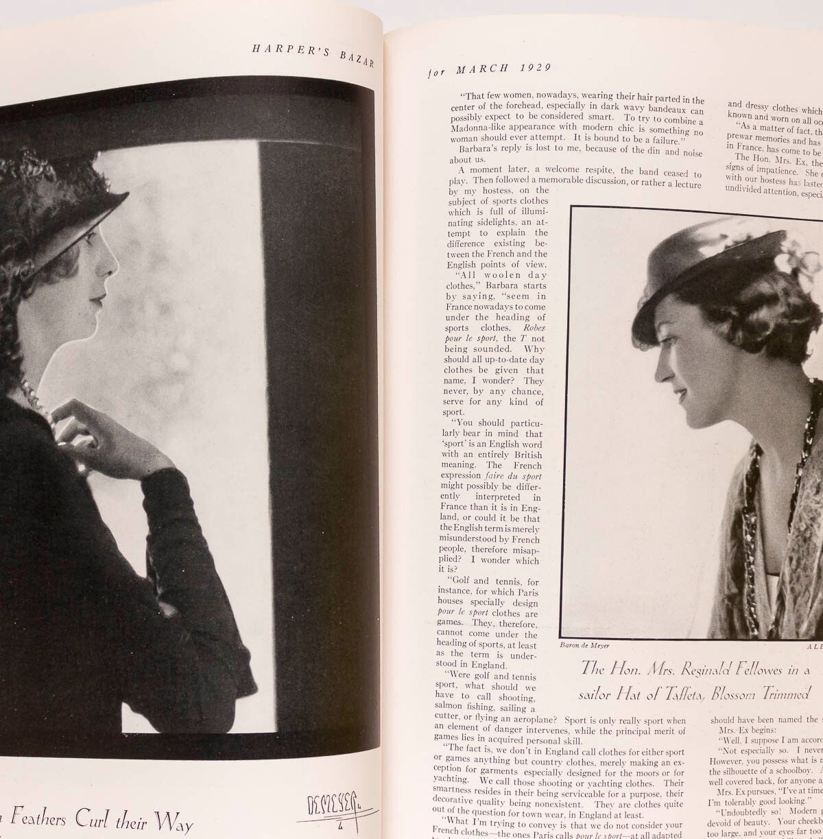 Reynaldo Luza ART DECO Spring Millinery HARPERS BAZAAR March 1929 Baron de Meyer