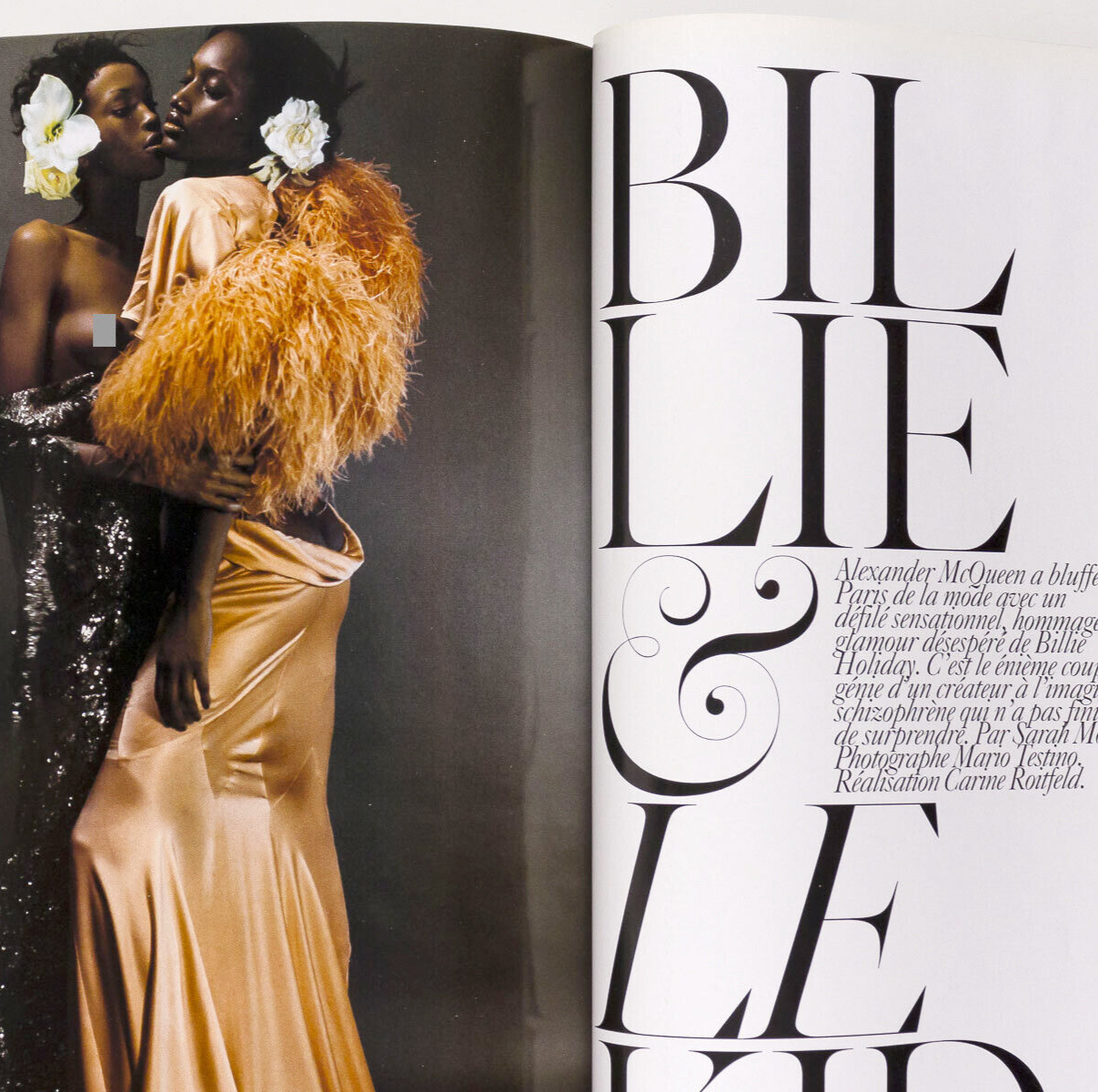 Kate Moss GISELE Alexander McQueen PARIS VOGUE March 2004 Daria Werbowy TESTINO