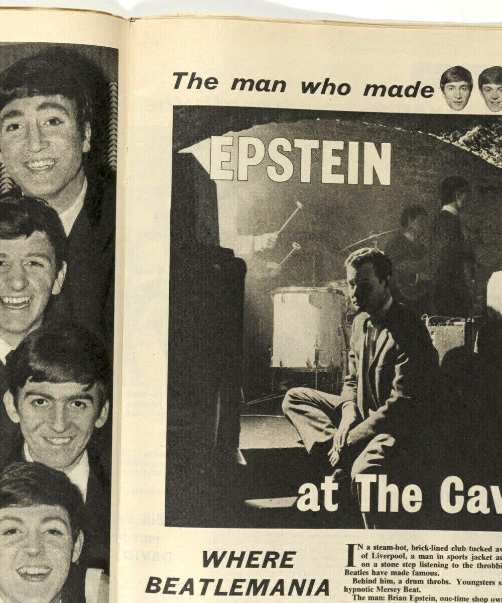 BRIAN EPSTEIN Cavern Club THE BEATLES Jean-Pierre Schecroun VTG Titbits magazine
