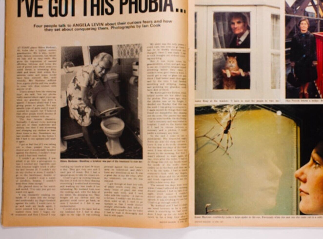 JERRY HALL People with phobia's BRITISH COUNTRYSIDE RAMBLERS ~ Observer magazine