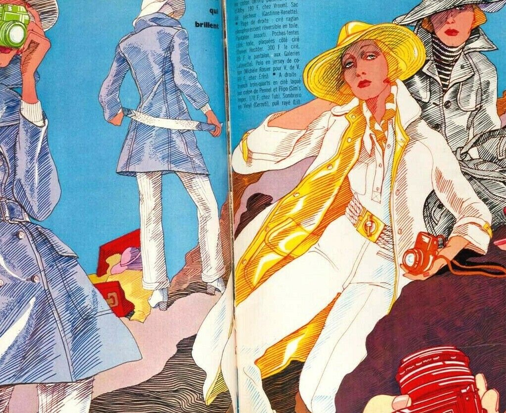 ANTONIO LOPEZ HARRI PECCINOTTI Helmut Newton Pierre D'Alby FRENCH ELLE magazine