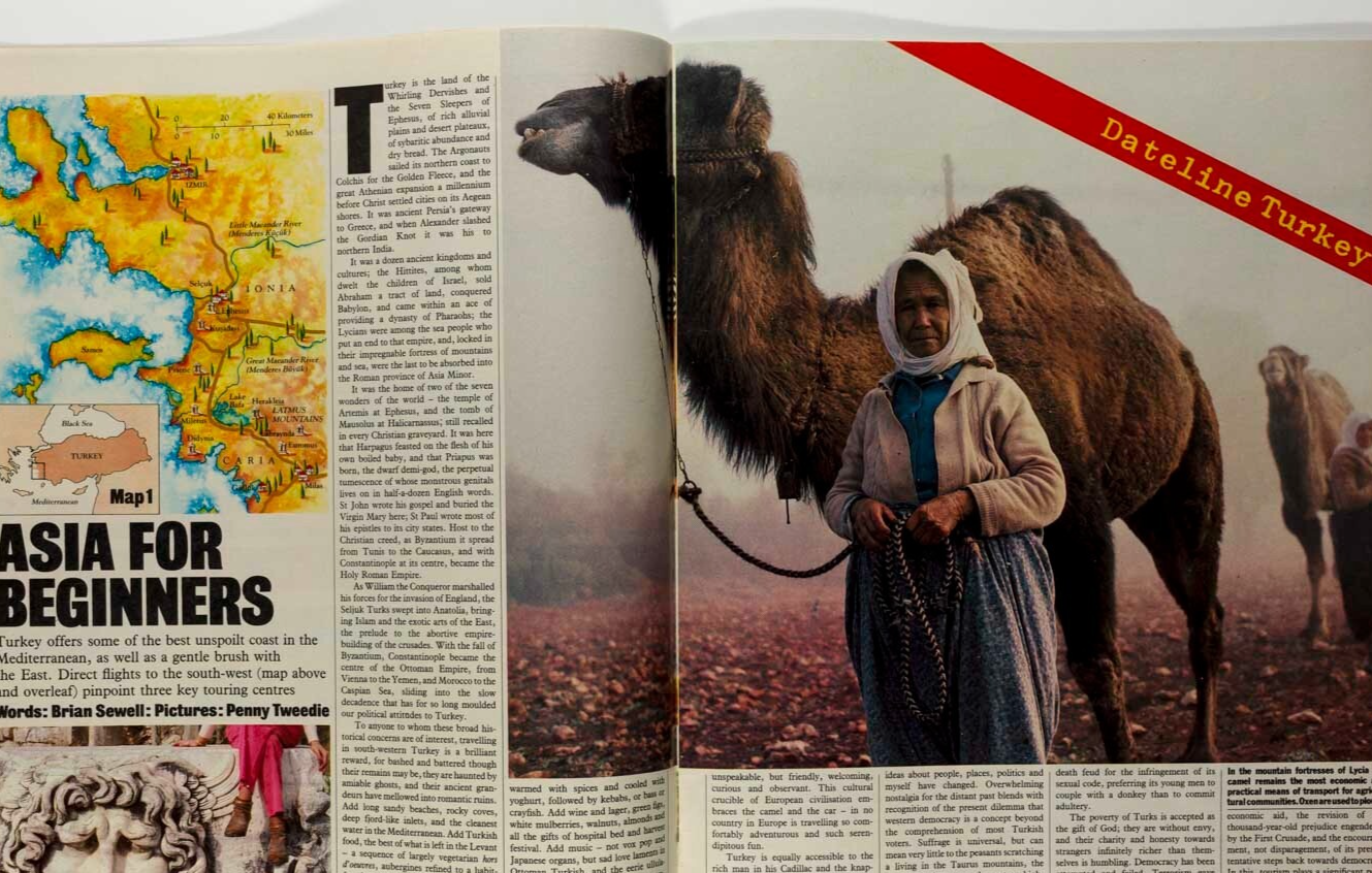 Yasmin Le Bon BERYL BAINBRIDGE Travel magazine 80s SUNDAY TIMES Tom Vernon INDIA