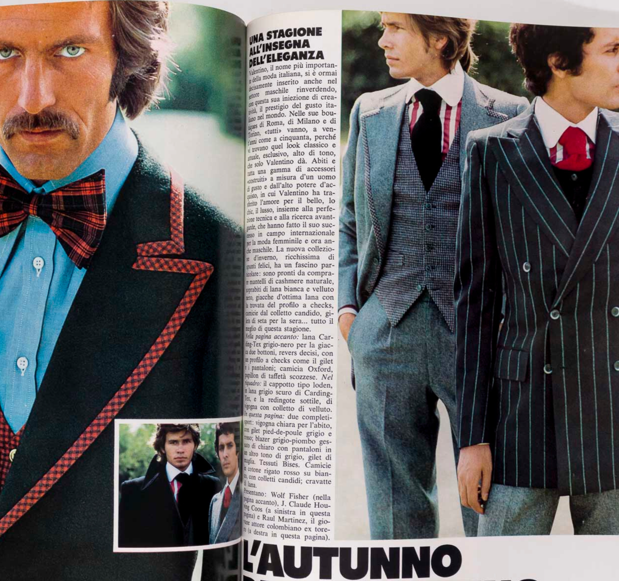 Richard Chamberlain YVES SAINT LAURENT Triumph L'UOMO VOGUE October 1972 Toscani