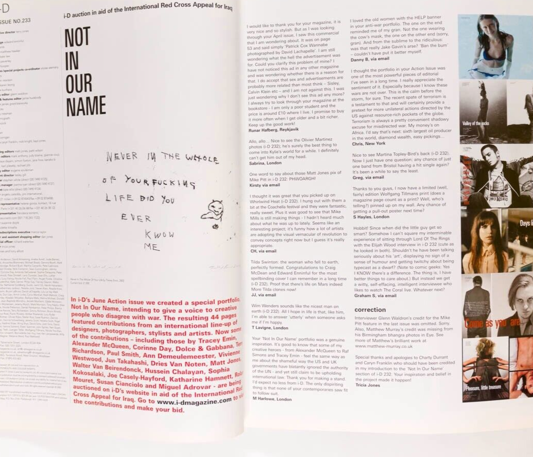 CHLOE SEVIGNY Terry Richardson HEDI SLIMANE i-D magazine 2003 vtg GOGOL BORDELLO