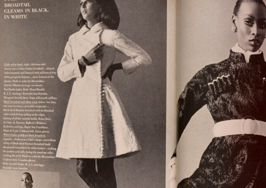 Francoise Rubartelli NAOMI SIMS Audrey Hepburn VOGUE magazine 1968 November PENN