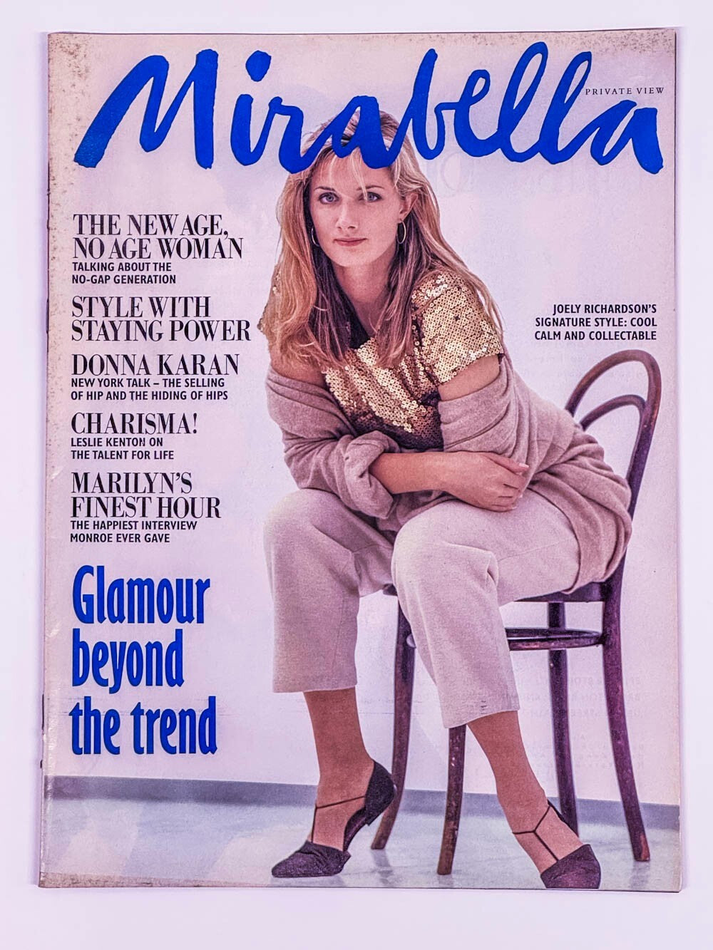 Joely Richardson PAULA REGO Donna Karan MIRABELLA magazine 1990 Marilyn Monroe