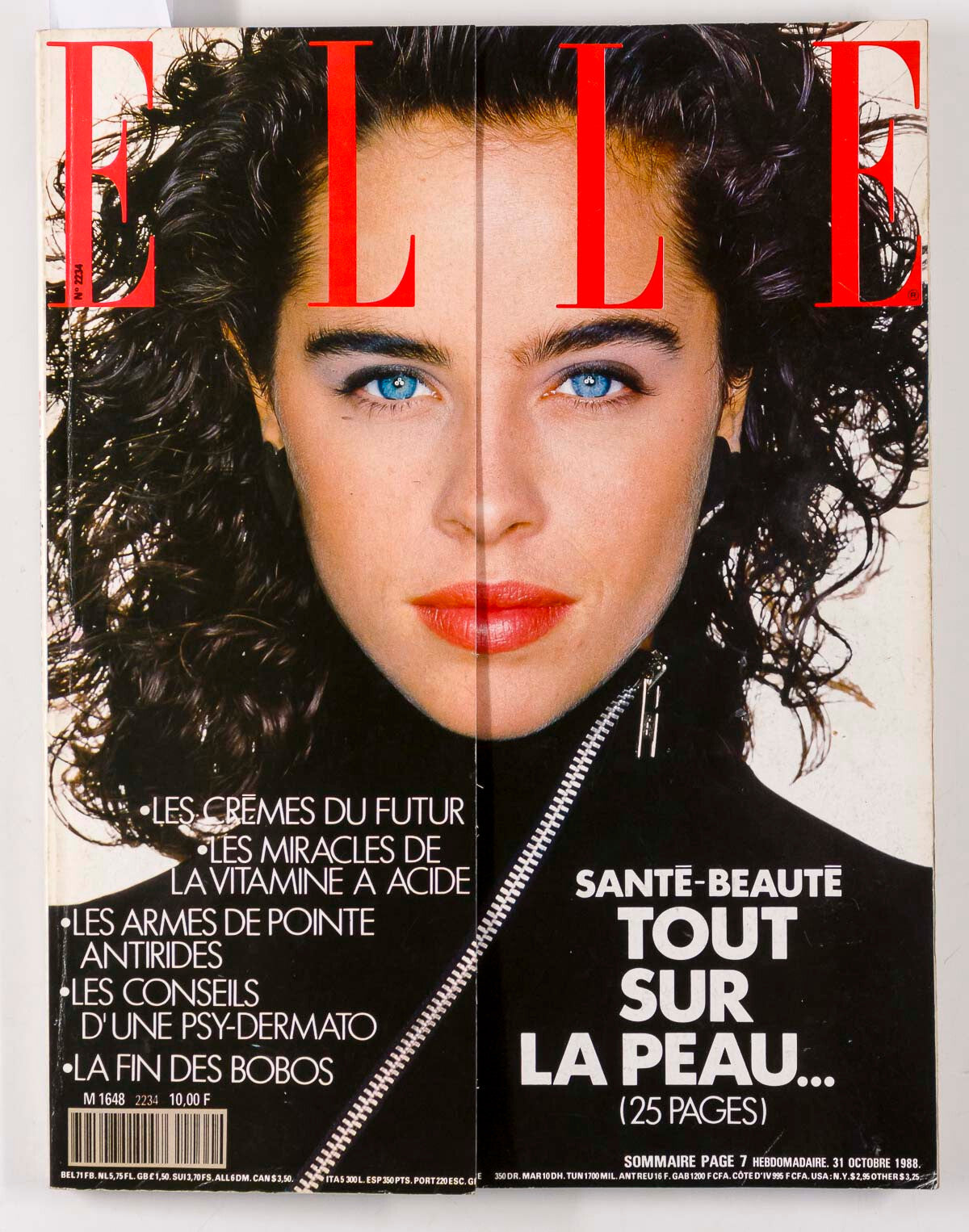 Patty Sylvia YASMIN LE BON Willy Van Rooy ELLE magazine October 1988 vtg TWEED