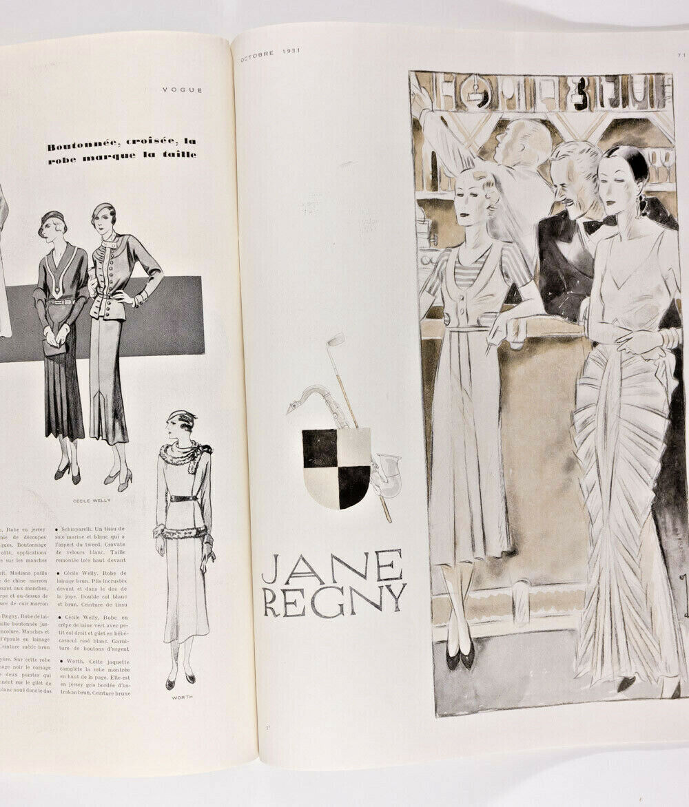 GEORGE LEPAPE Carl Erickson MAX PONTY Hoyningen-Huene RBW Paris Vogue 1931 Oct