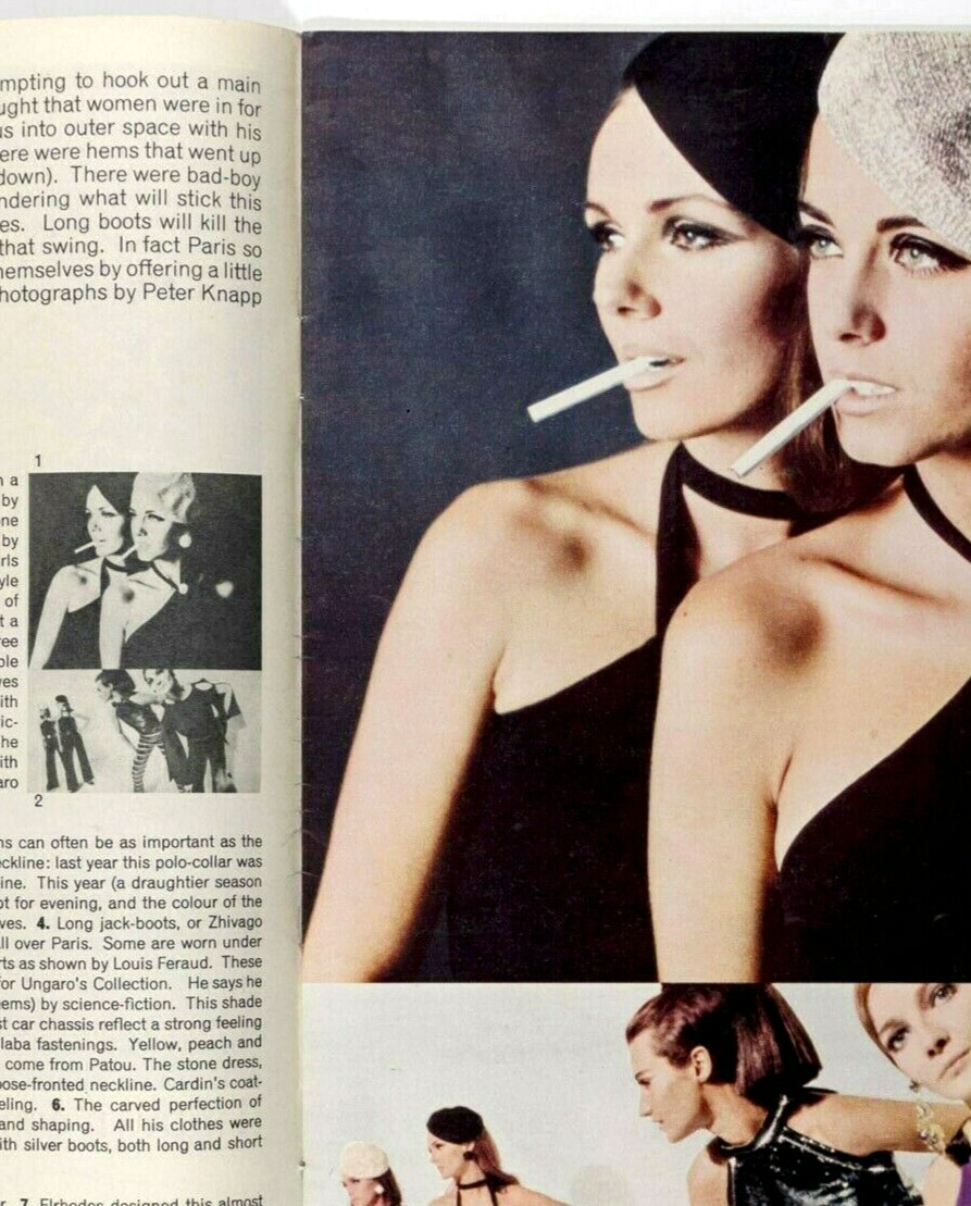 Nicole De Lamarge PETER KNAPP Cardin SUNDAY TIMES August 1966 Hemingway SINATRA