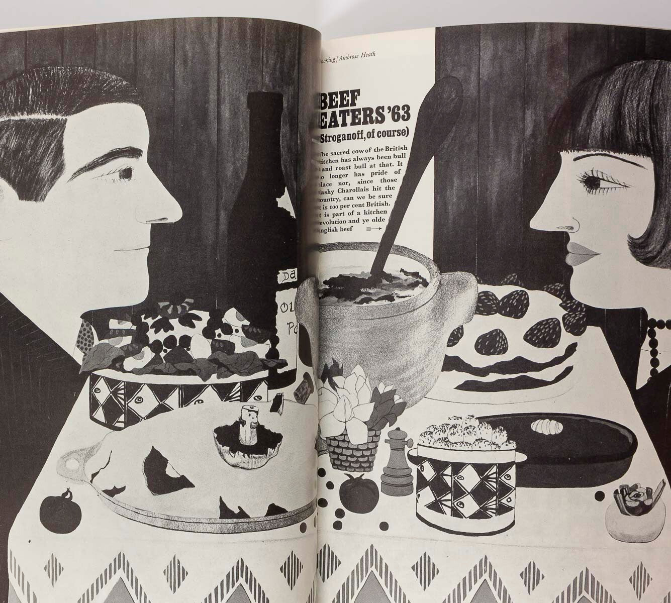 BEATLES Patrick MacNee JILL KENNINGTON Saul Leiter Queen magazine CHRISTMAS 1963