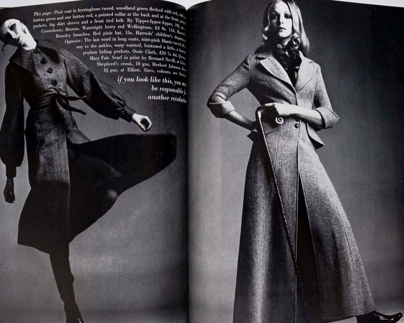 Maudie James NORMAN PARKINSON JeanLoup Sieff VOGUE October 1968 Katharine Ross