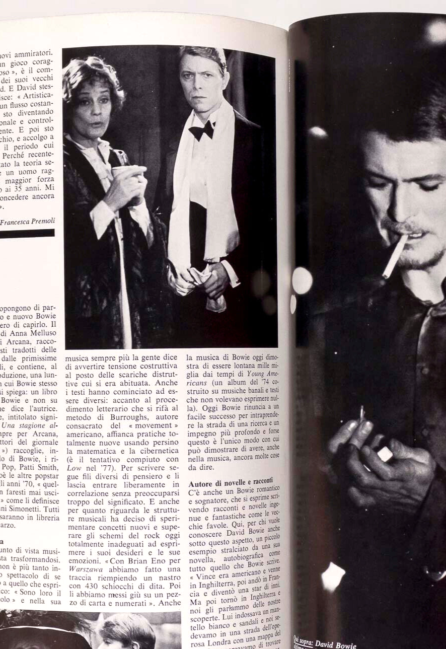 David Bowie BRUCE WEBER Oliviero Toscani NIGHT MAGAZINE Punk CLUBS L’uomo Vogue