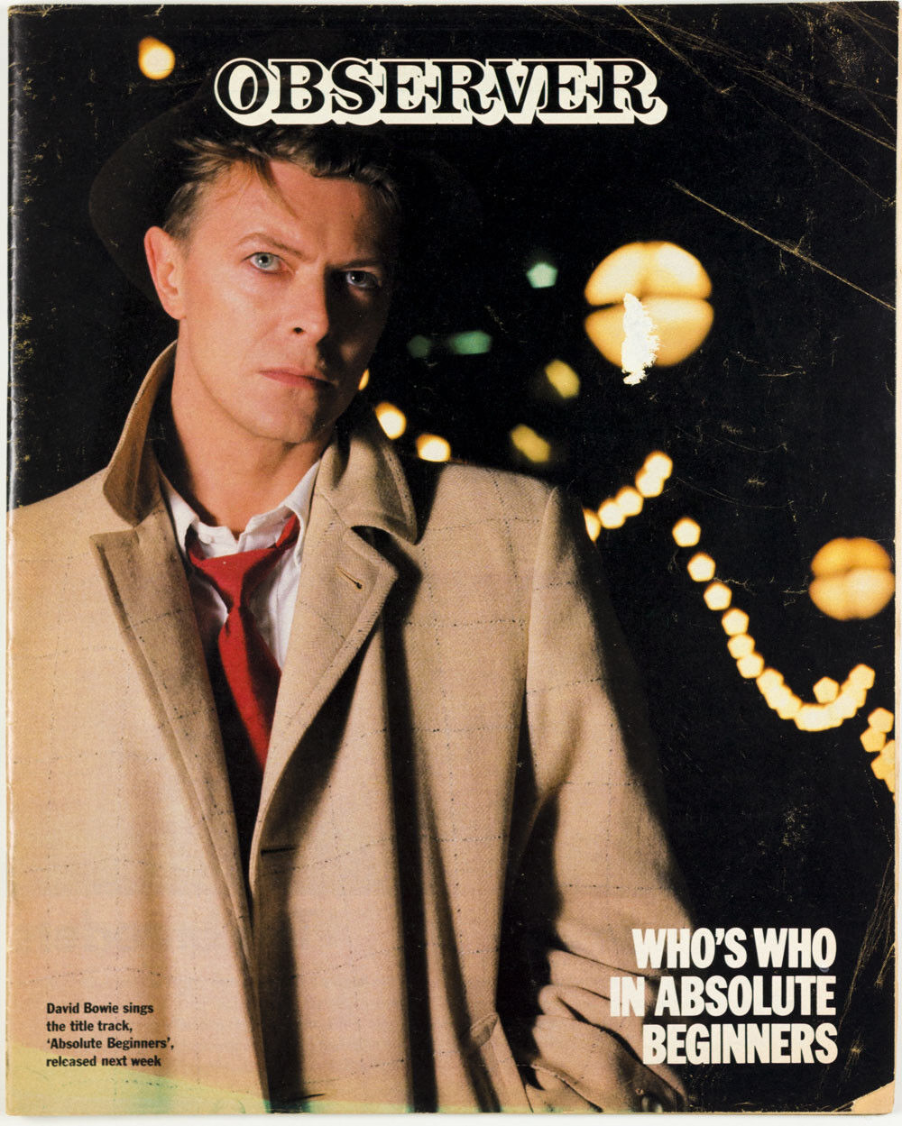 DAVID BOWIE James Fox LIONEL BLAIR Anita Morris PATSY KENSIT Observer magazine