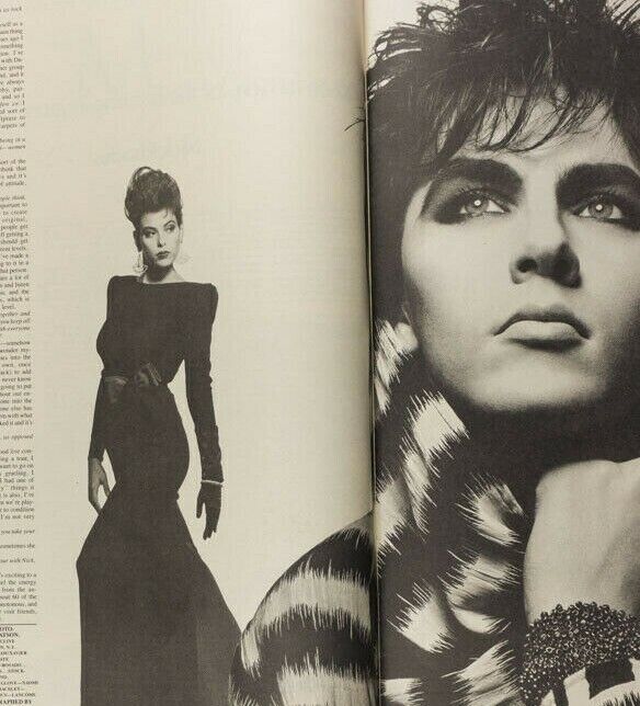 Nick Rhodes DURAN Antonio Lopez ROBERT MAPPLETHORPE Interview magazine 1985 Nov