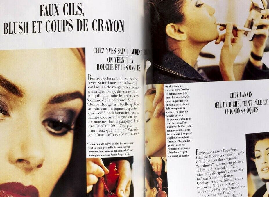 Naomi Campbell CHRISTY TURLINGTON Tina Chow PAOLO ROVERSI vtg YSL ~ Vogue France