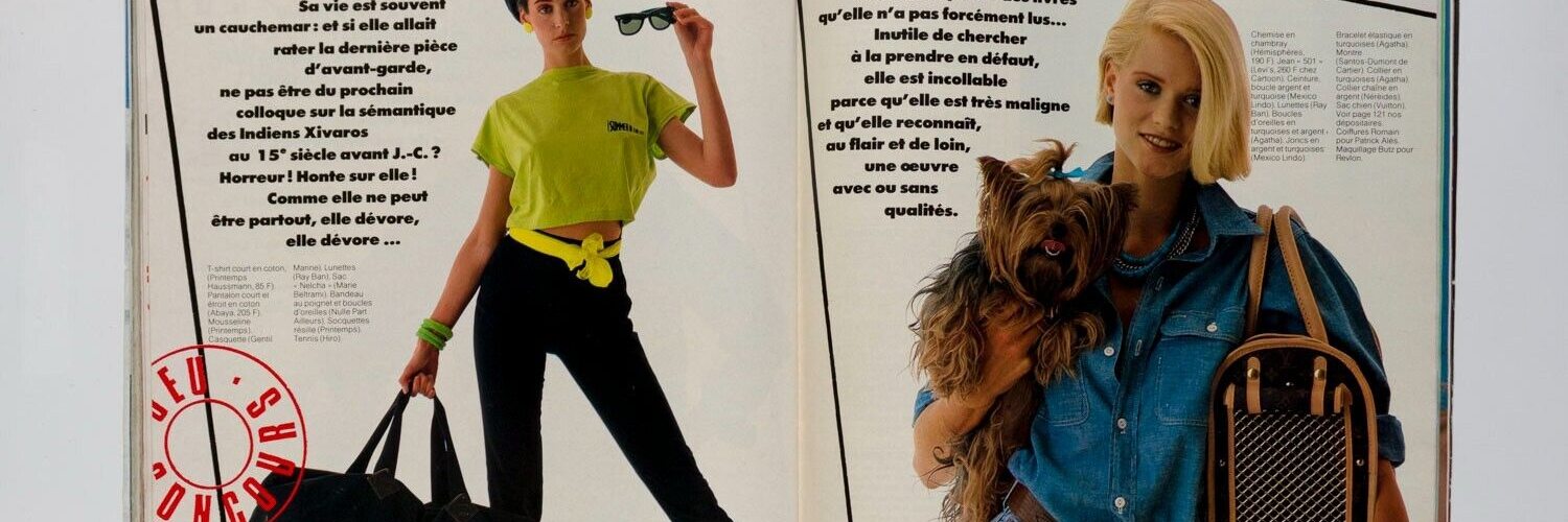 ANETTE STAI Jeremy Irons JOHNNY HALLYDAY Jamie Lee Curtis YANNICK Gruau ELLE vtg