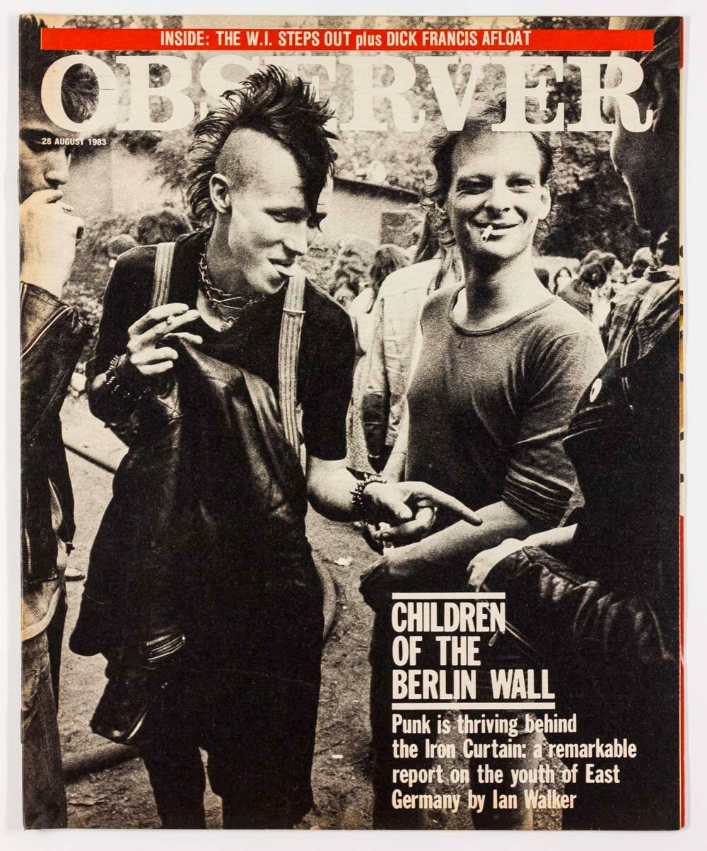 PUNK East German NEW ROMANTIC Observer magazine August 1983 Dick Francis THE WI
