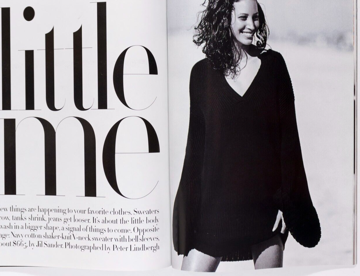 Peter Lindbergh CHRISTY TURLINGTON Anna Nicole Smith SOFIA COPPOLA vtg Harper's